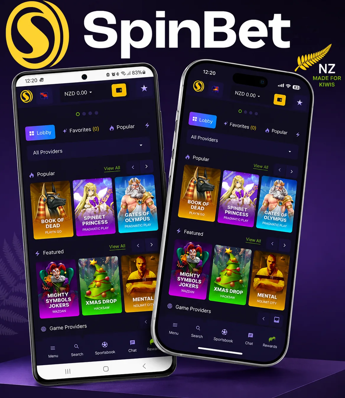 SpinBet mobile app square promo